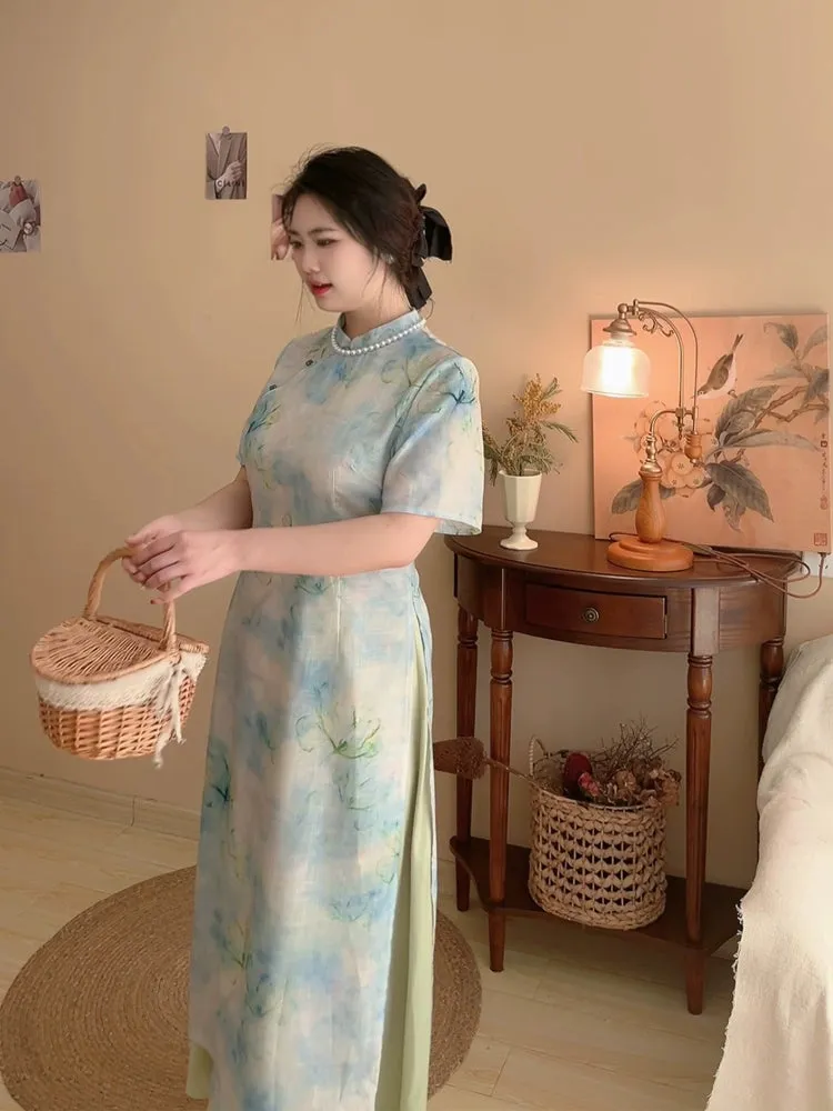Cheongsam Dress, Flower Tide 花潮 (Preorder)