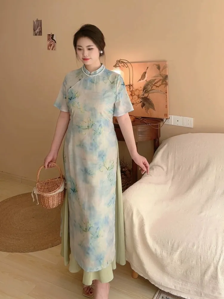 Cheongsam Dress, Flower Tide 花潮 (Preorder)