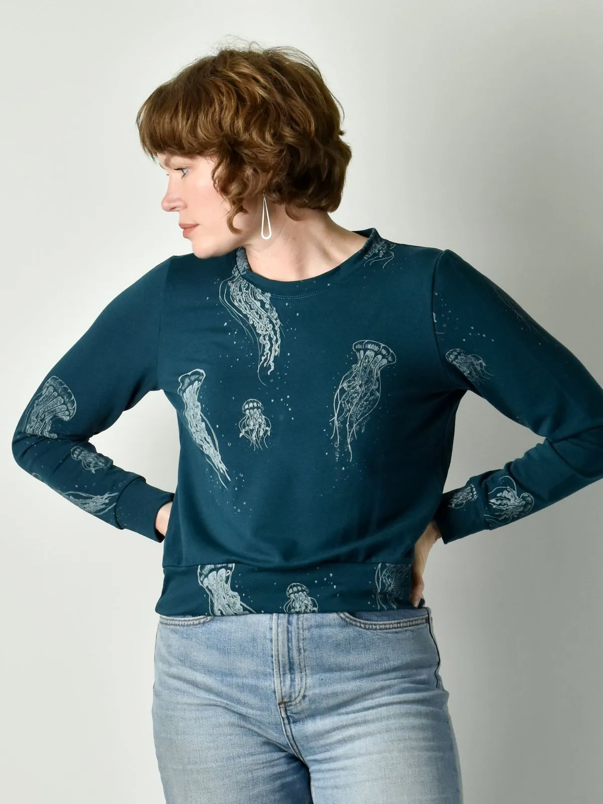 Cropped Sweatshirt - Jellyfish