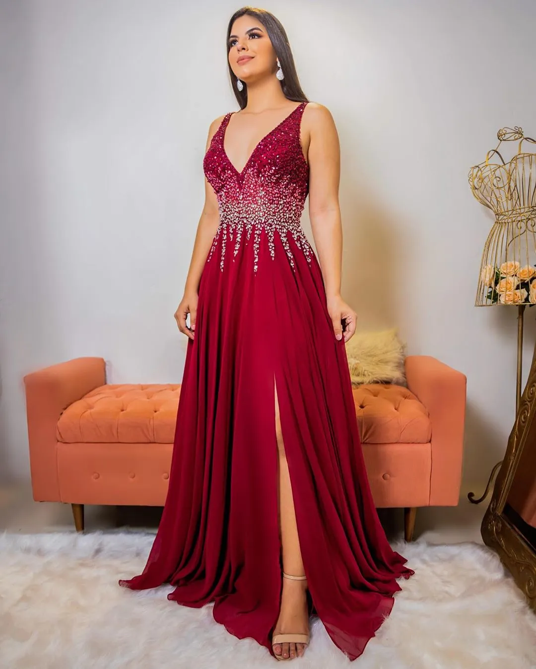 Funki Buys | Dresses | Women's Formal Chiffon Evening Dress