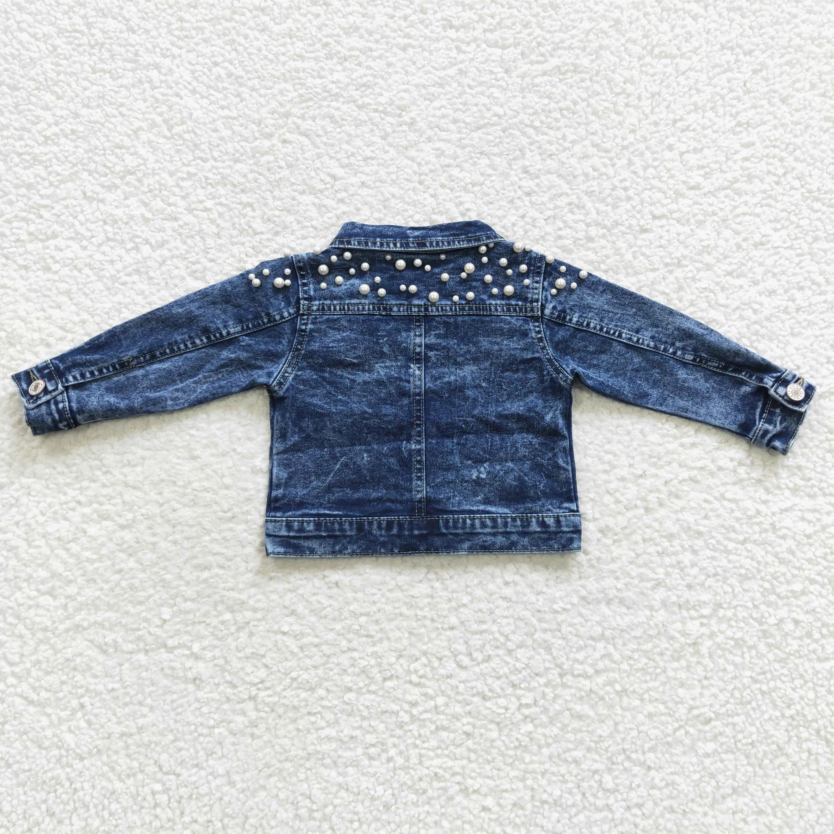 girls pearl denim coat Tops GT0175