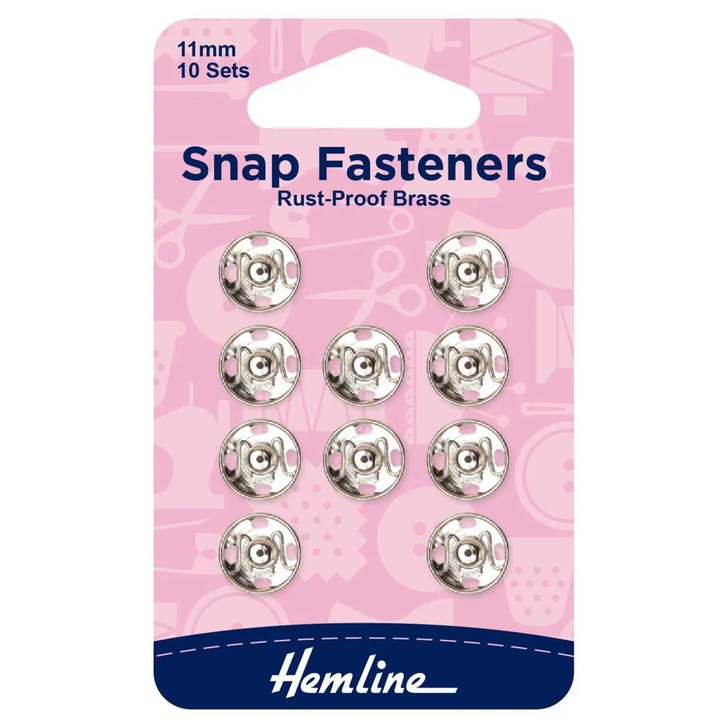 Hemline Sew on Metal Snap Fasteners