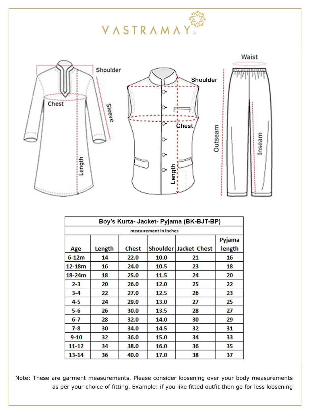 Jashvi Boys' Gold Cotton Silk Blend Kurta, Black Nehru Jacket and Pyjama Set