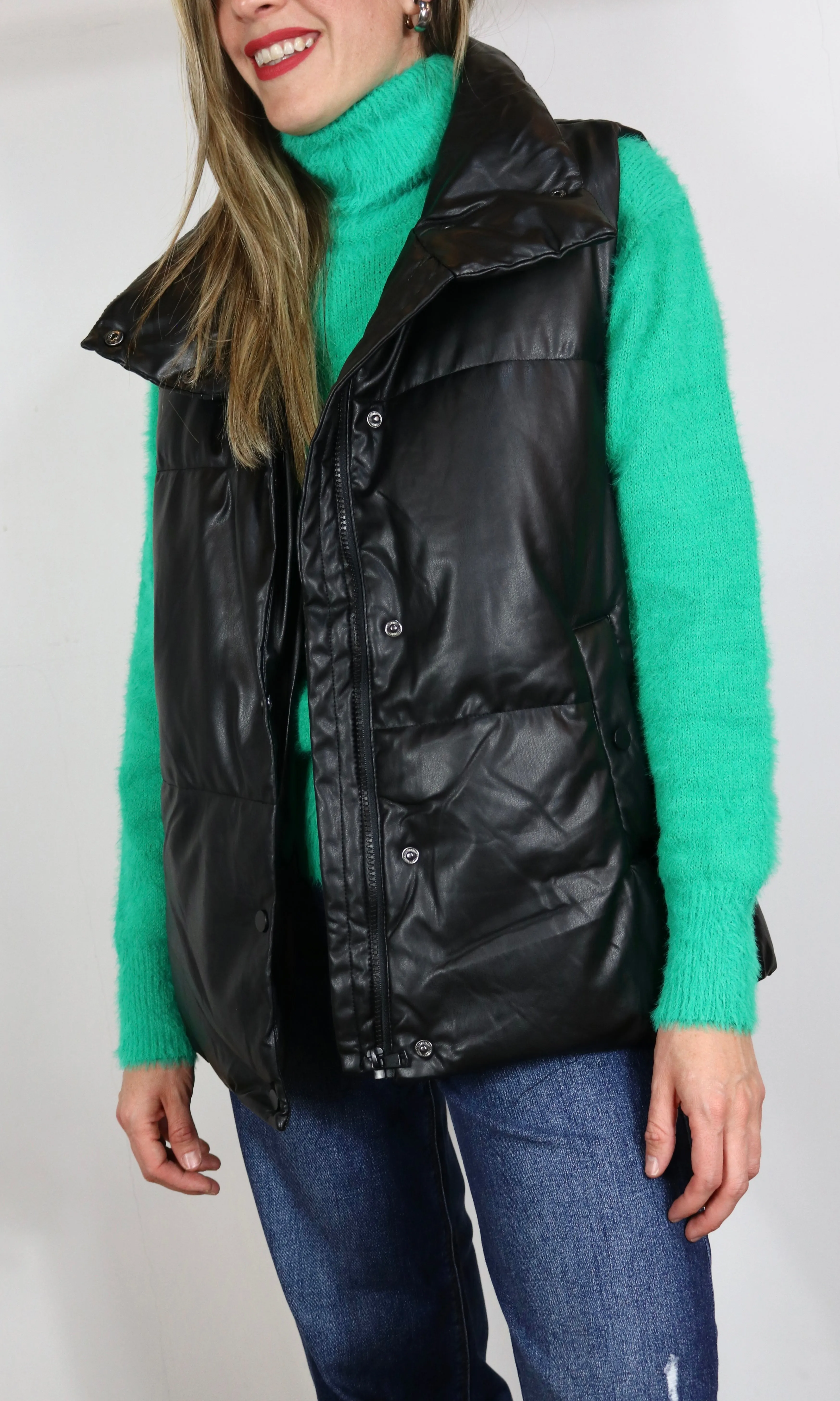 PU Faux Leather Vest