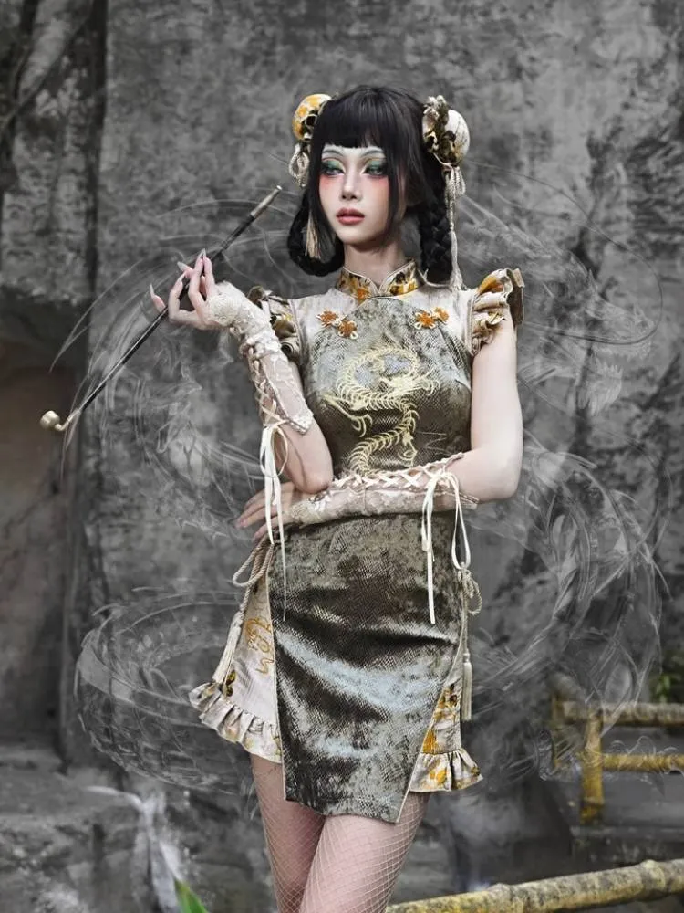 Short cheongsam dress【s0000008159】
