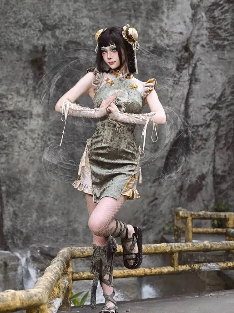 Short cheongsam dress【s0000008159】