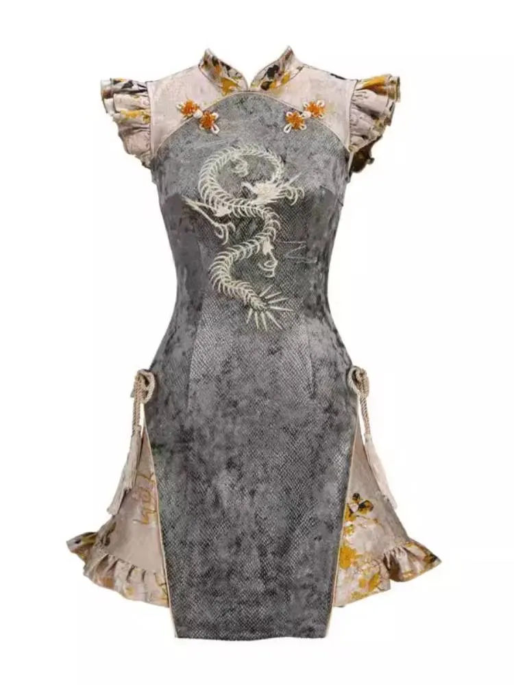 Short cheongsam dress【s0000008159】