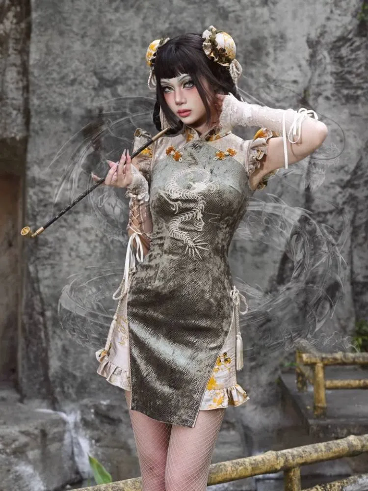 Short cheongsam dress【s0000008159】
