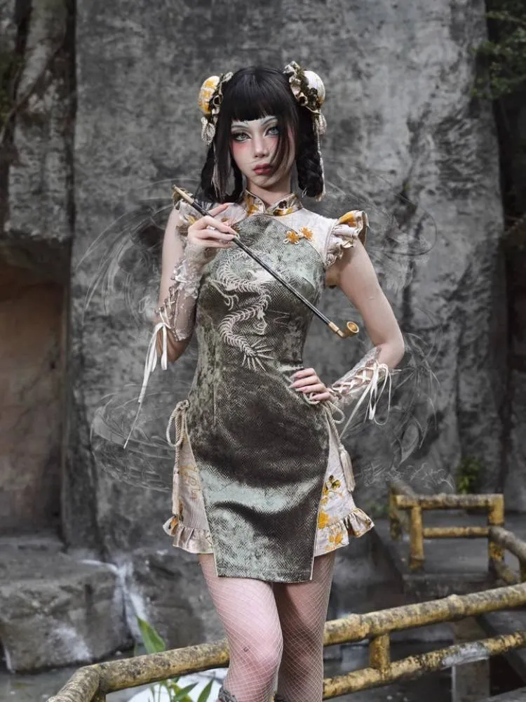 Short cheongsam dress【s0000008159】