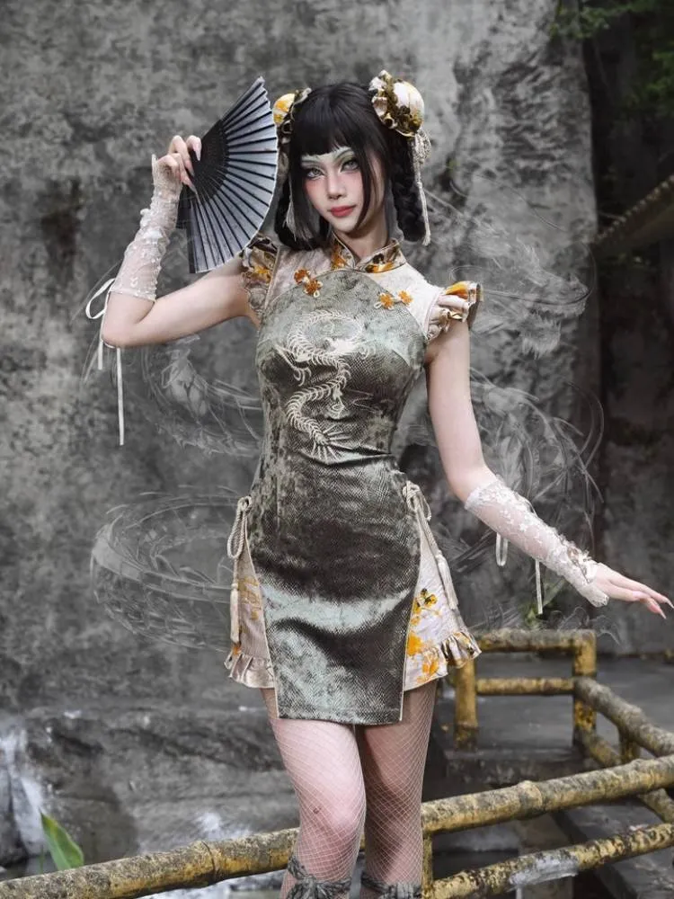 Short cheongsam dress【s0000008159】