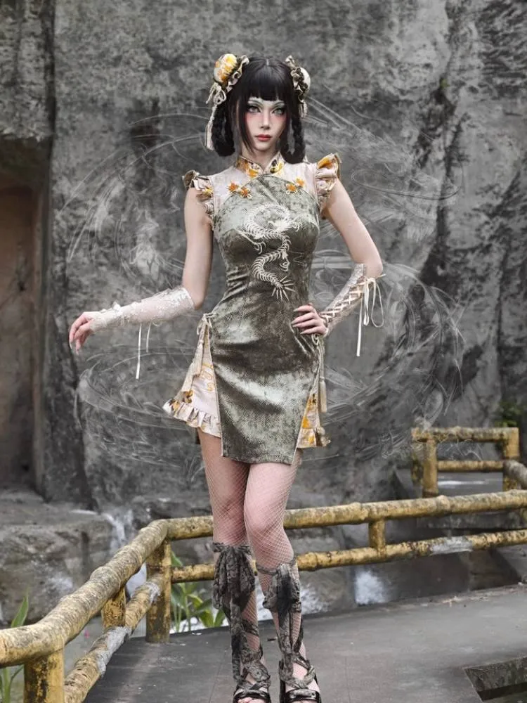 Short cheongsam dress【s0000008159】
