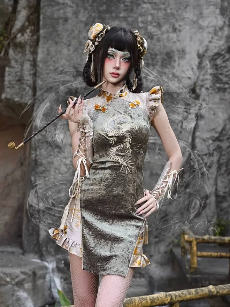 Short cheongsam dress【s0000008159】