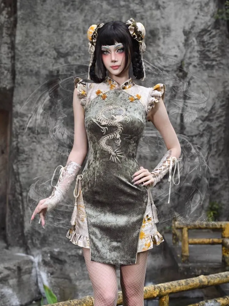 Short cheongsam dress【s0000008159】