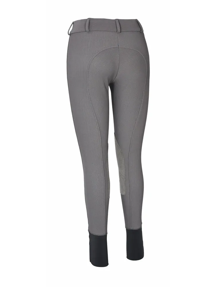 TuffRider Ladies Ribb Lowrise Wide Waistband Knee Patch Breeches