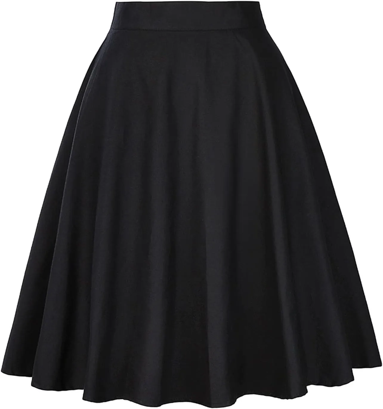 Vrtige Women's Casual High Waist Zipper Flare A Line Mini Skater Skirt