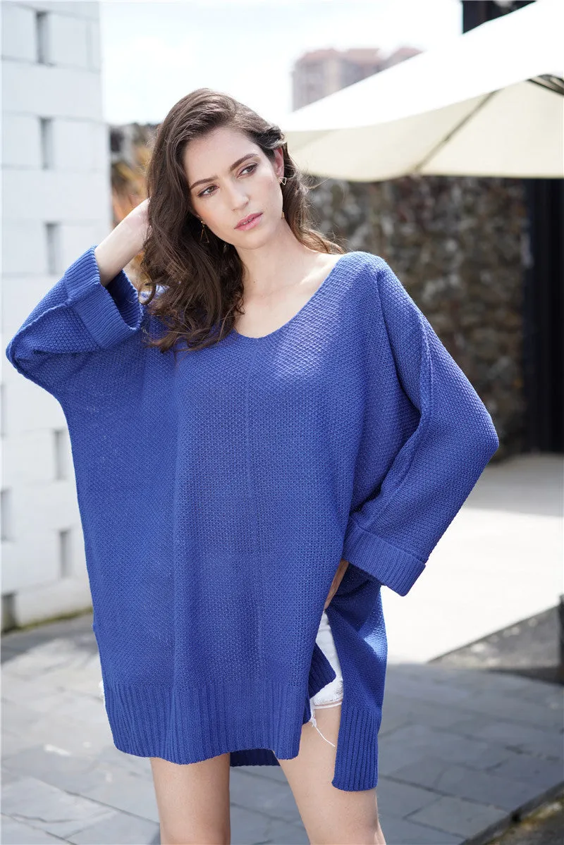 Waffle Knit Oversized Tunic Long Sleeve