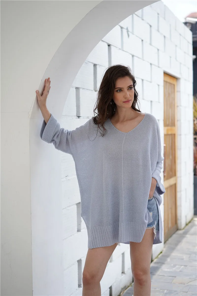 Waffle Knit Oversized Tunic Long Sleeve