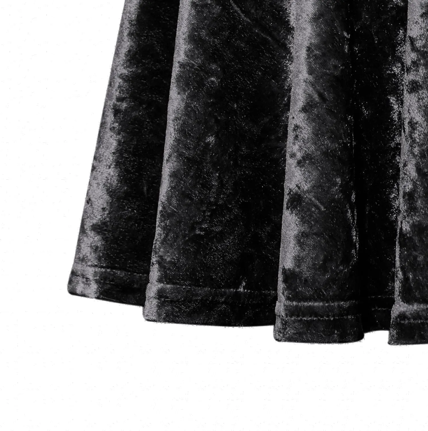 Womens Versatile A-line Crushed Velvet Mini Skirt