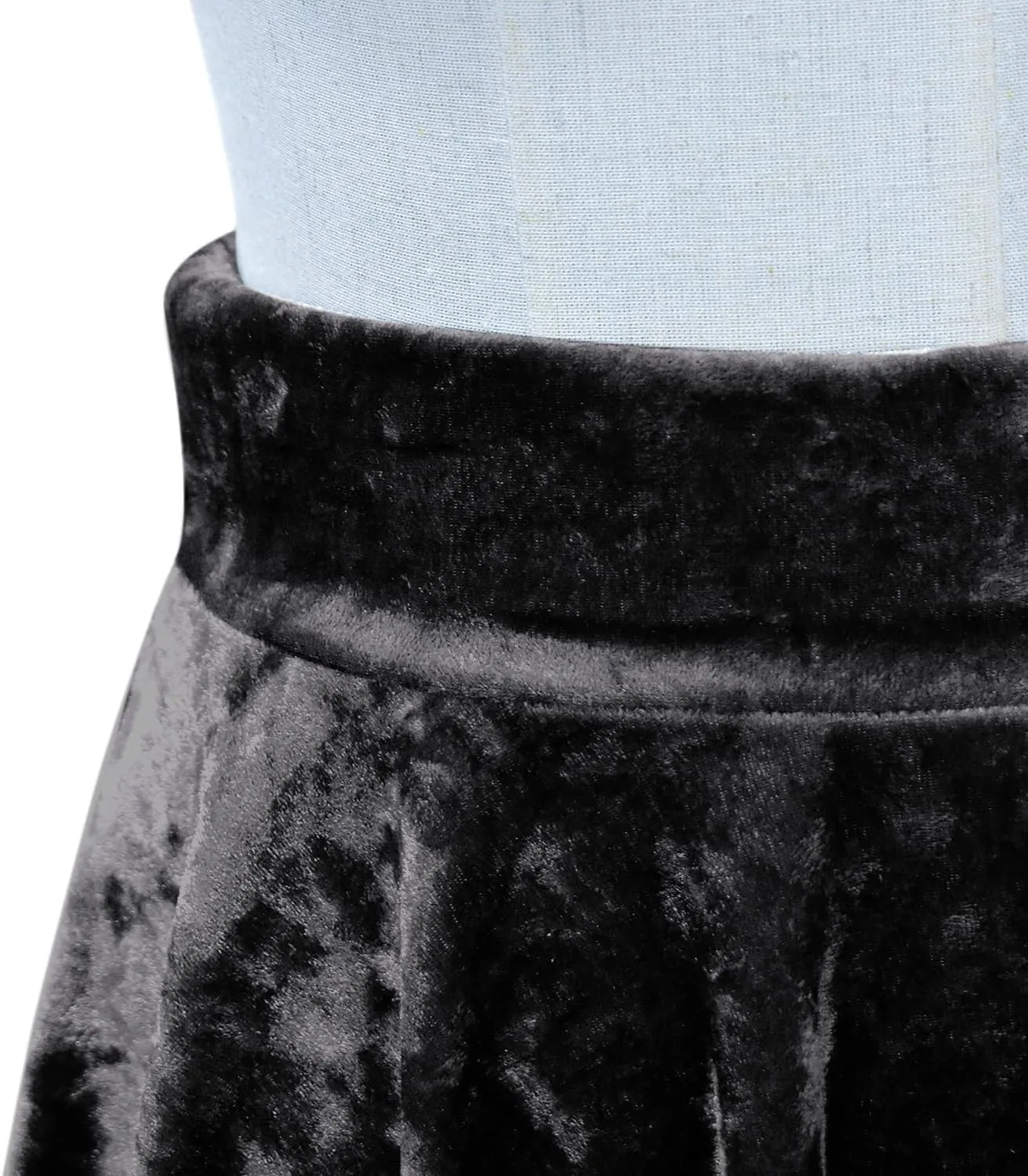 Womens Versatile A-line Crushed Velvet Mini Skirt
